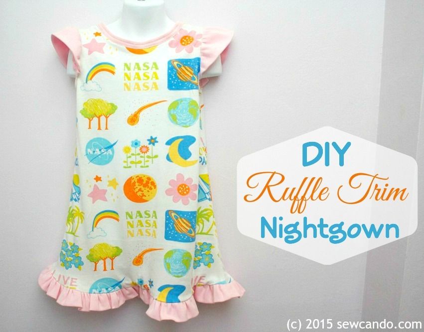 Sew Can Do Making a Flutter Ruffle Trim Nightgown AND A Pattern For It